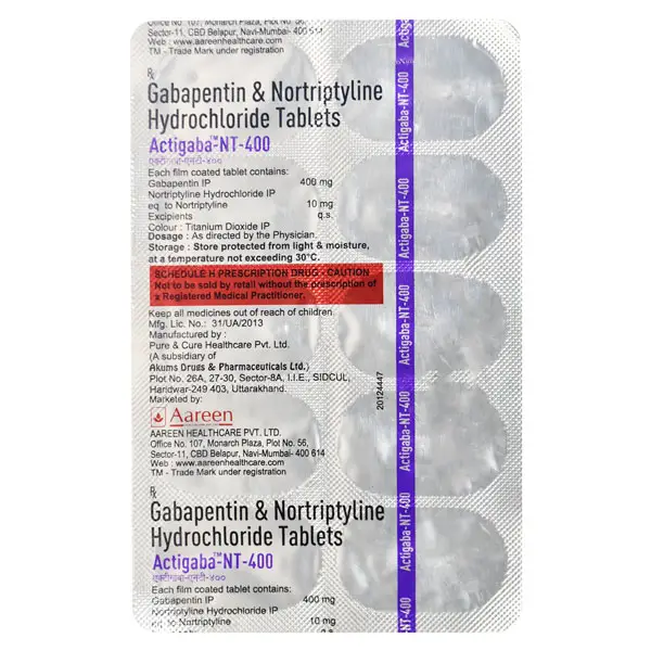 Actigaba NT 400mg/10mg Tablet